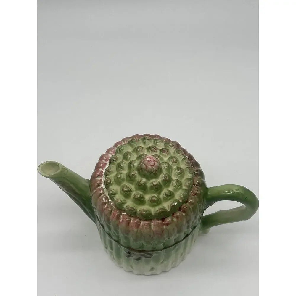 Vintage Wang’s International Asparagus Ceramic Teapot Taiwan Cottagecore Green
